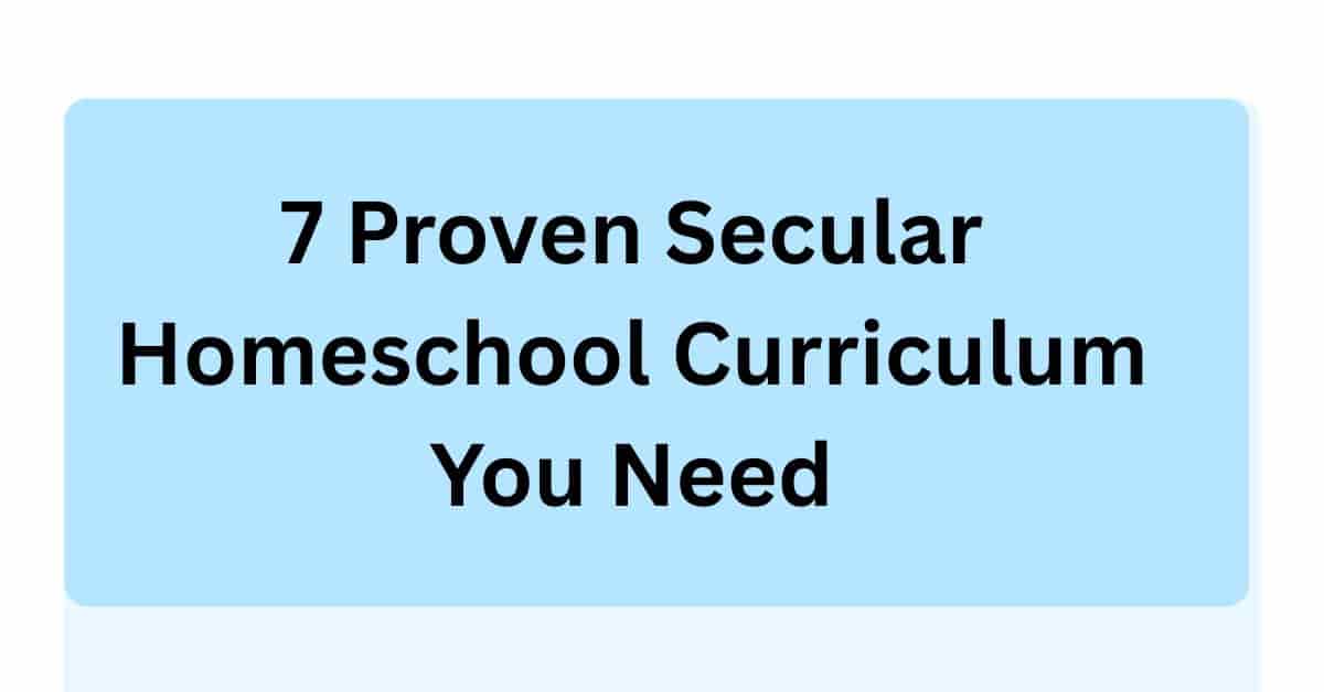 secular homeschool curriculum